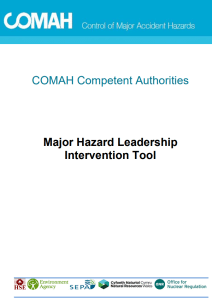 COMAH Major Hazard Leadership Intervention Tool - Cogent Skills